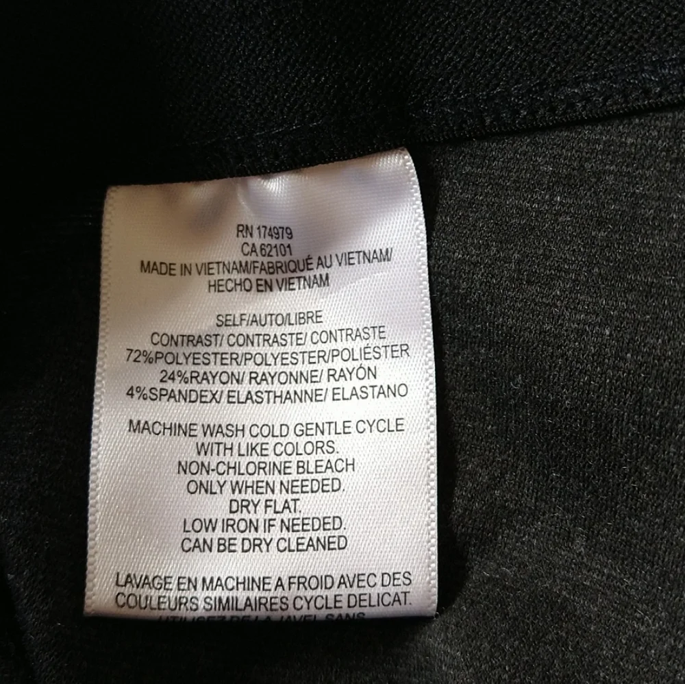 BCBGmaxzria Gray Pullover Skinny Jeggings Pants Wide Black Panels At Side Medium - Picture 16 of 16